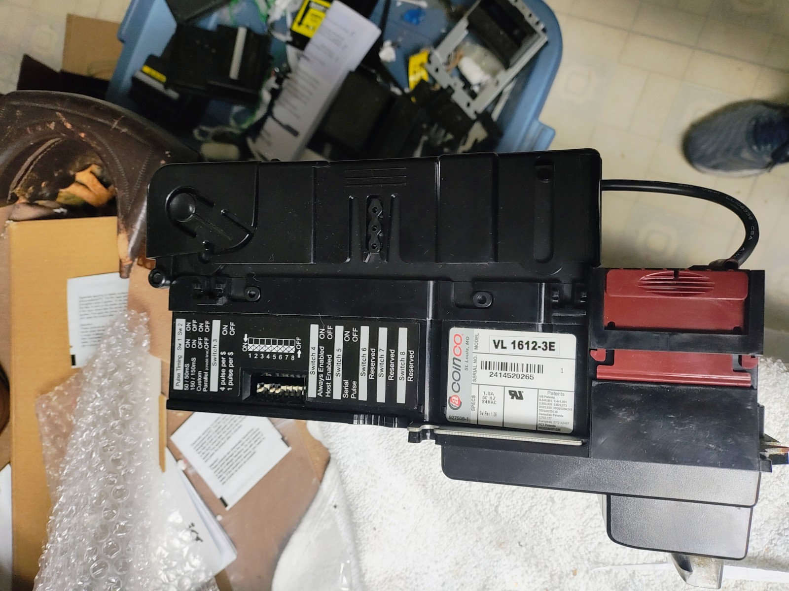 1 Vl 1612-3e Coinco Bill Acceptor 1/5/10 23