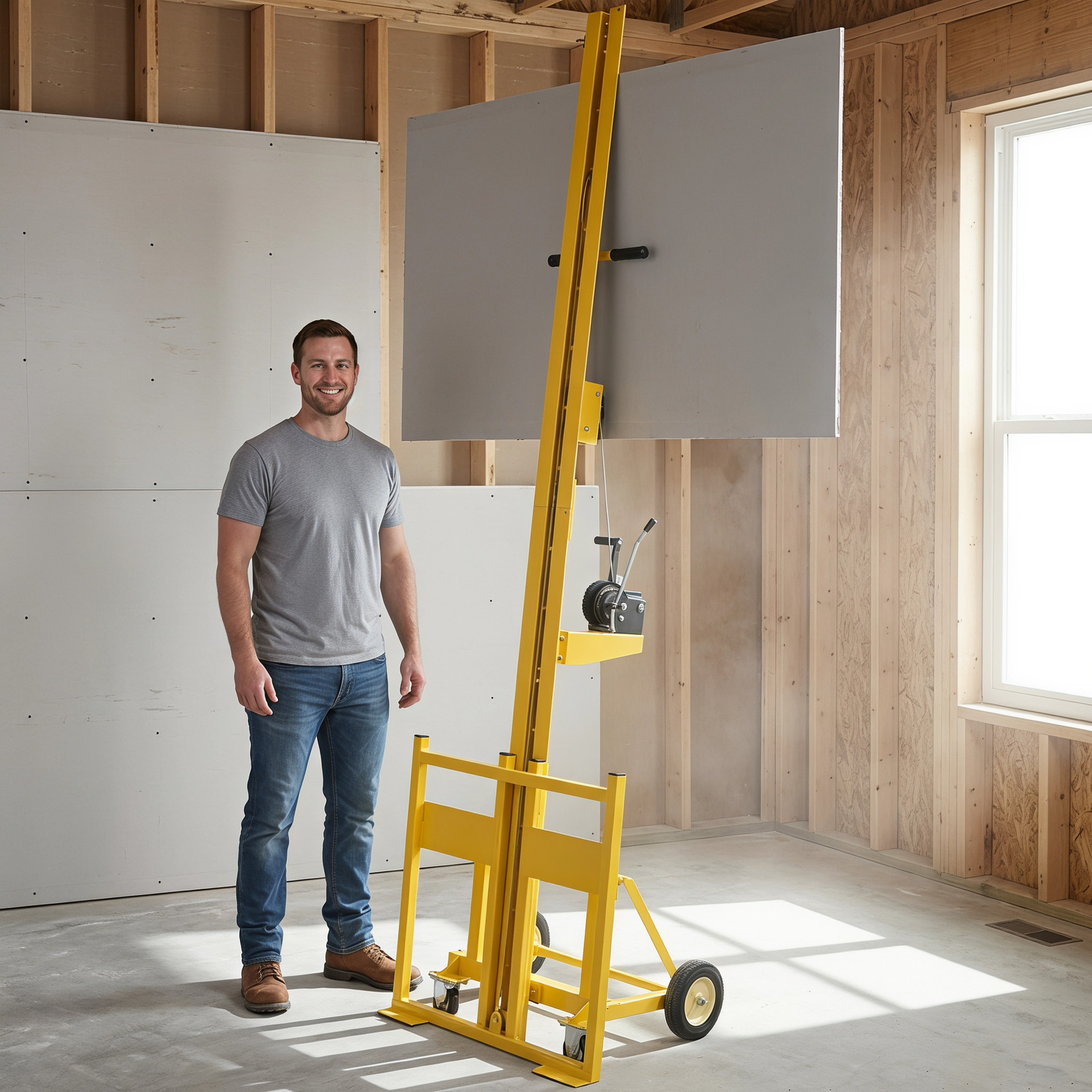 10ft Drywall Lift, 150lb Capacity, Heavy Duty Steel