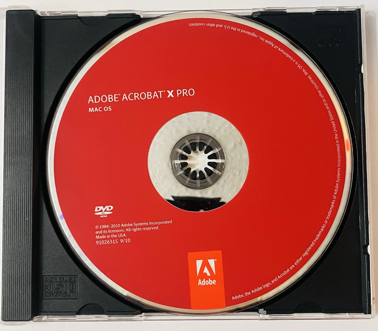 X Pro Disc (2010) Mac OS Retro Document Tools DVD Adobe Brand Software