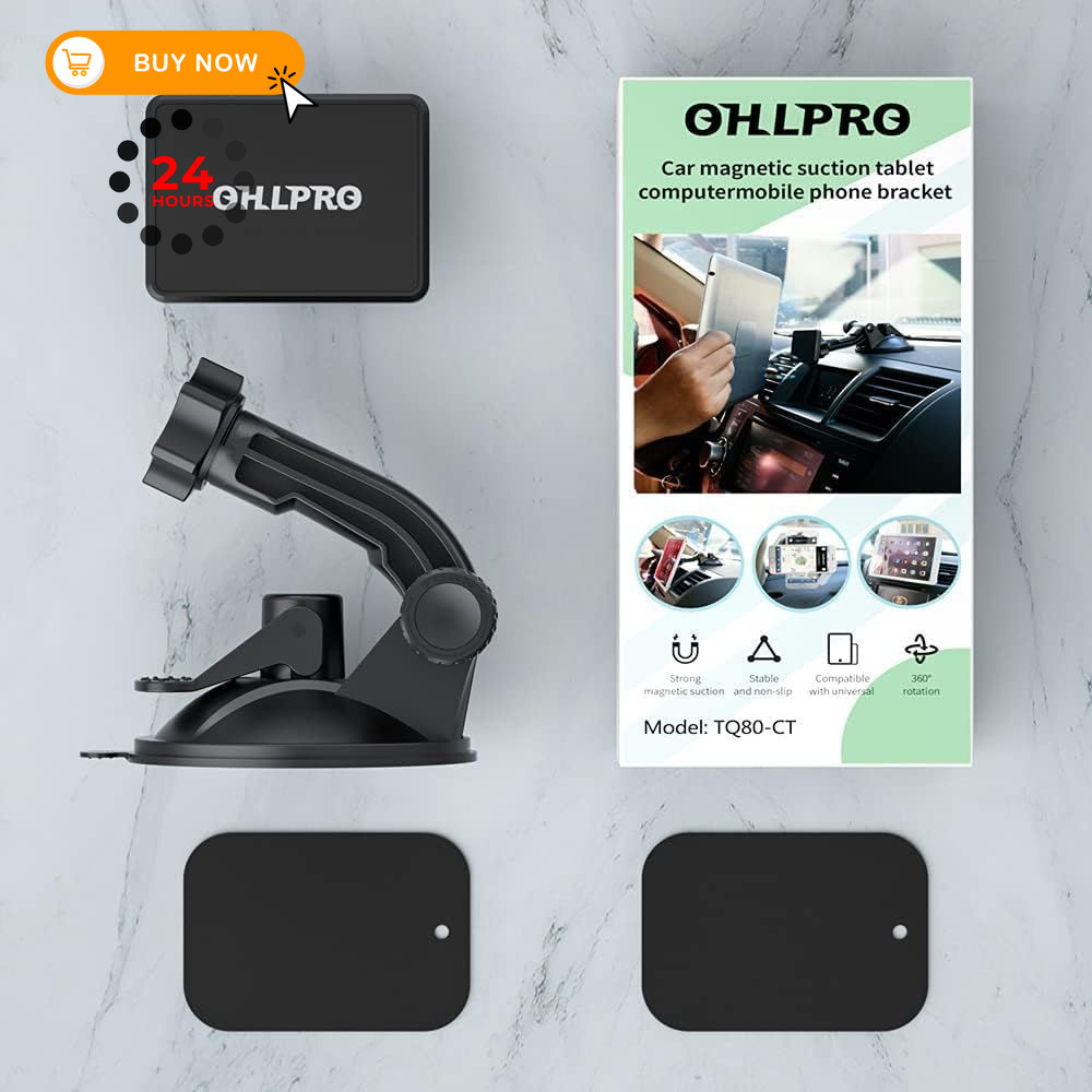 OHLPRO Dashboard Magnetic Tablet Holder for Car, Fit tablets, Black