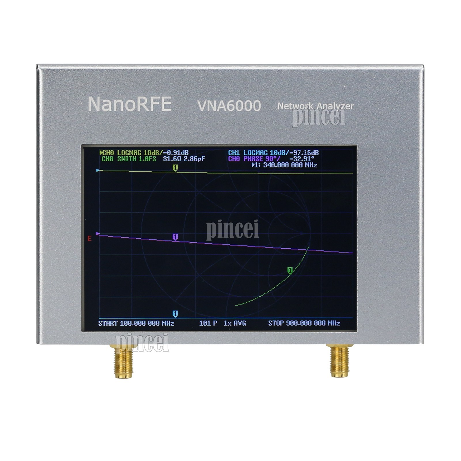 VNA6000-A Two Port 6GHz Portable Vector Network Analyzer with 95dB Dynamic Range
