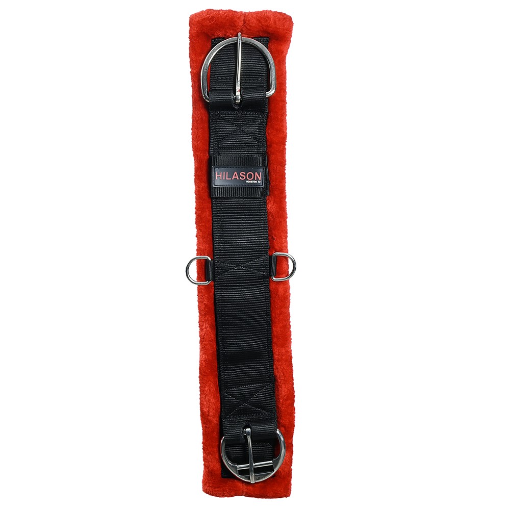 Hilason Western Horse Nylon Padded Fleece Straight Girth Stainless Steel Buckle