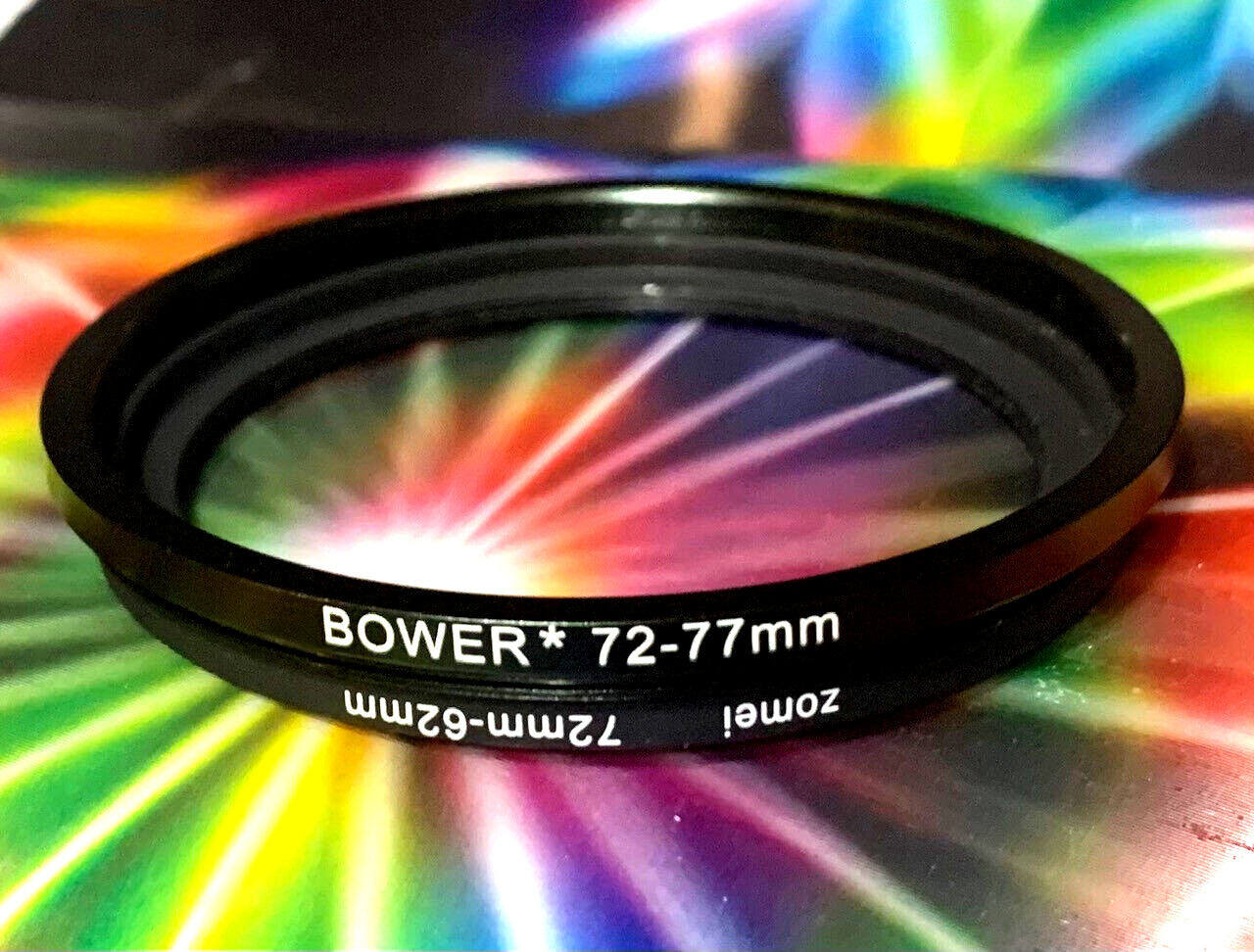 STEP-DOWN 77-62mm ADAPTER-RING (77mm Male to 62mm Female), Set of 2: 77-72-62 mm