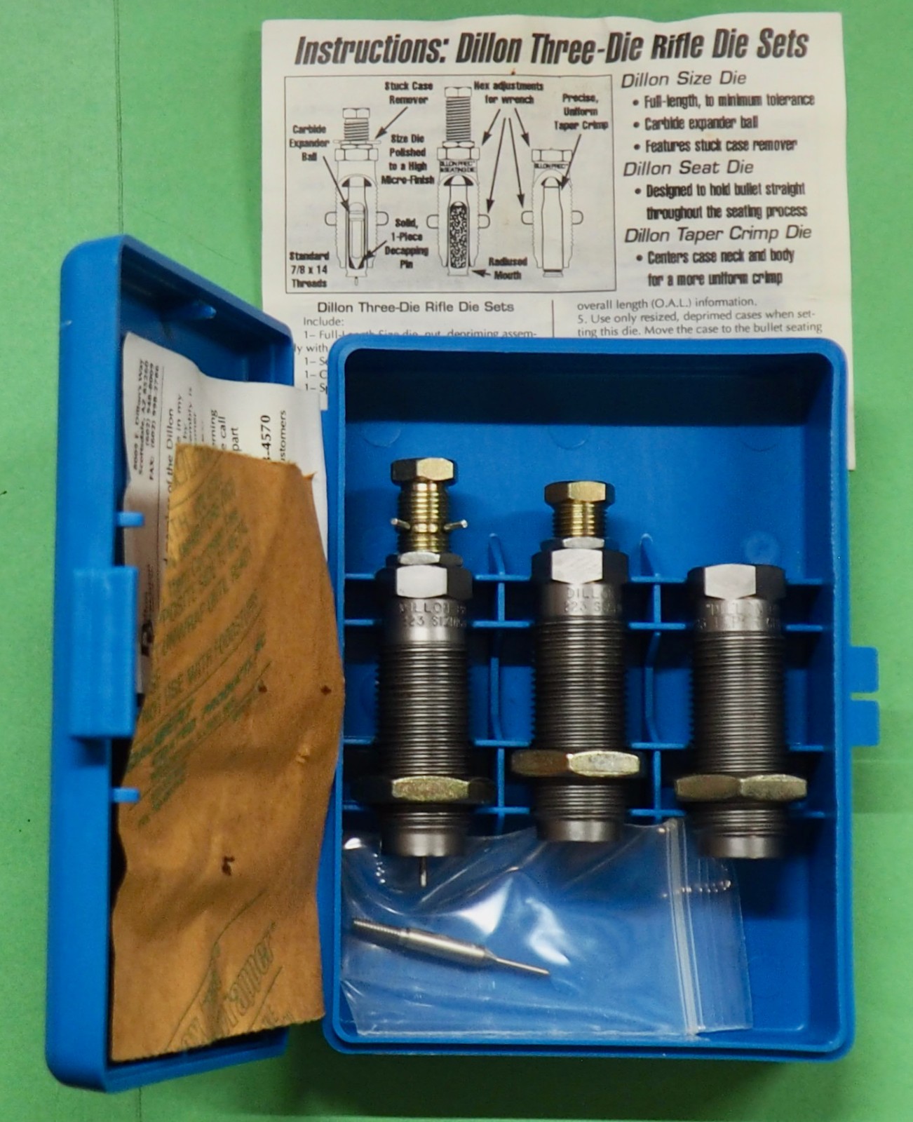 Dillon .223 Rem 3-Die Set-(10839)