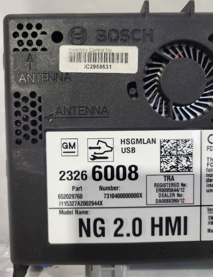 2013 2015 ELR OEM Navi Multimedia Human Machine Interface 23266008