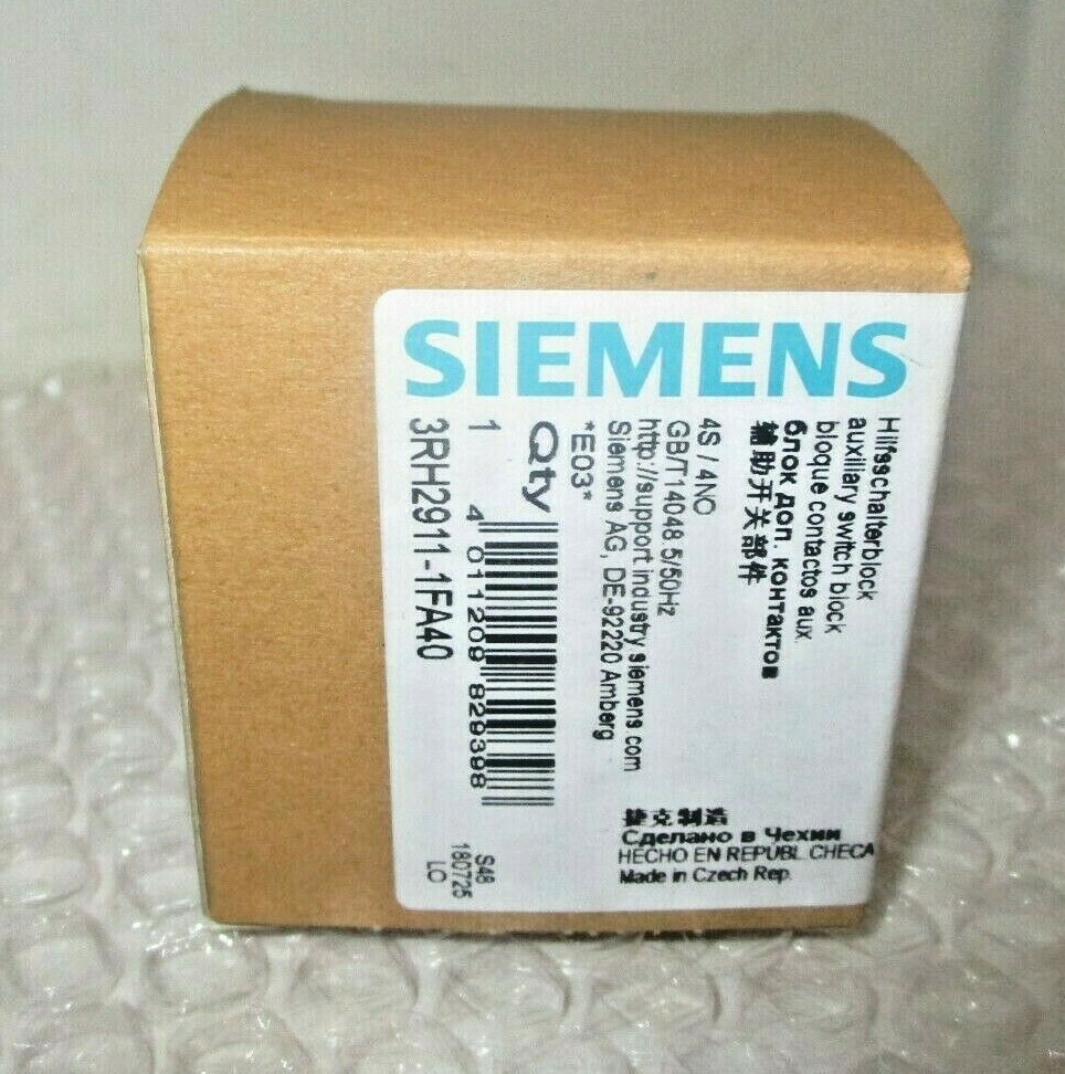 New Siemens 3RH2911-1FA40 Auxillary Contact Block.