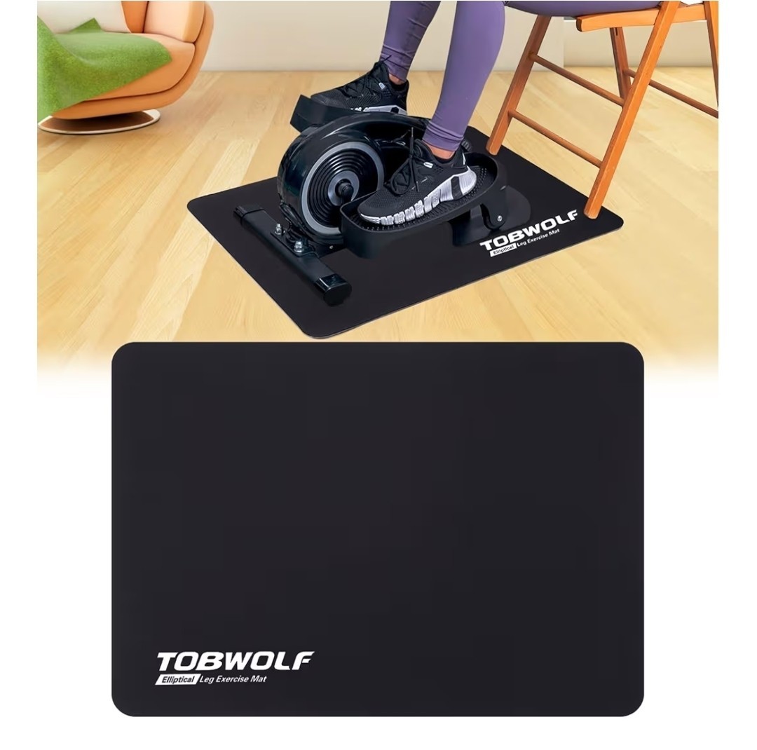 Non-Slip Exercise Mat Under Desk Elliptical Machine Floor Protection Stability
