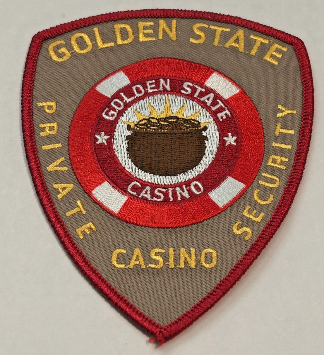 Vintage Golden State Casino Security Bakersfiled California Patch Unused