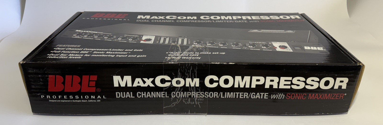BBE MaxCom Dual Channel Compressor/Limiter/Gate w/ Power Cord & Original Box