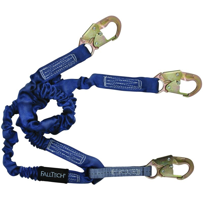 Falltech Fall Protection 3 Hook Lanyard & Tie-Off Shock Absorbent 8242Y