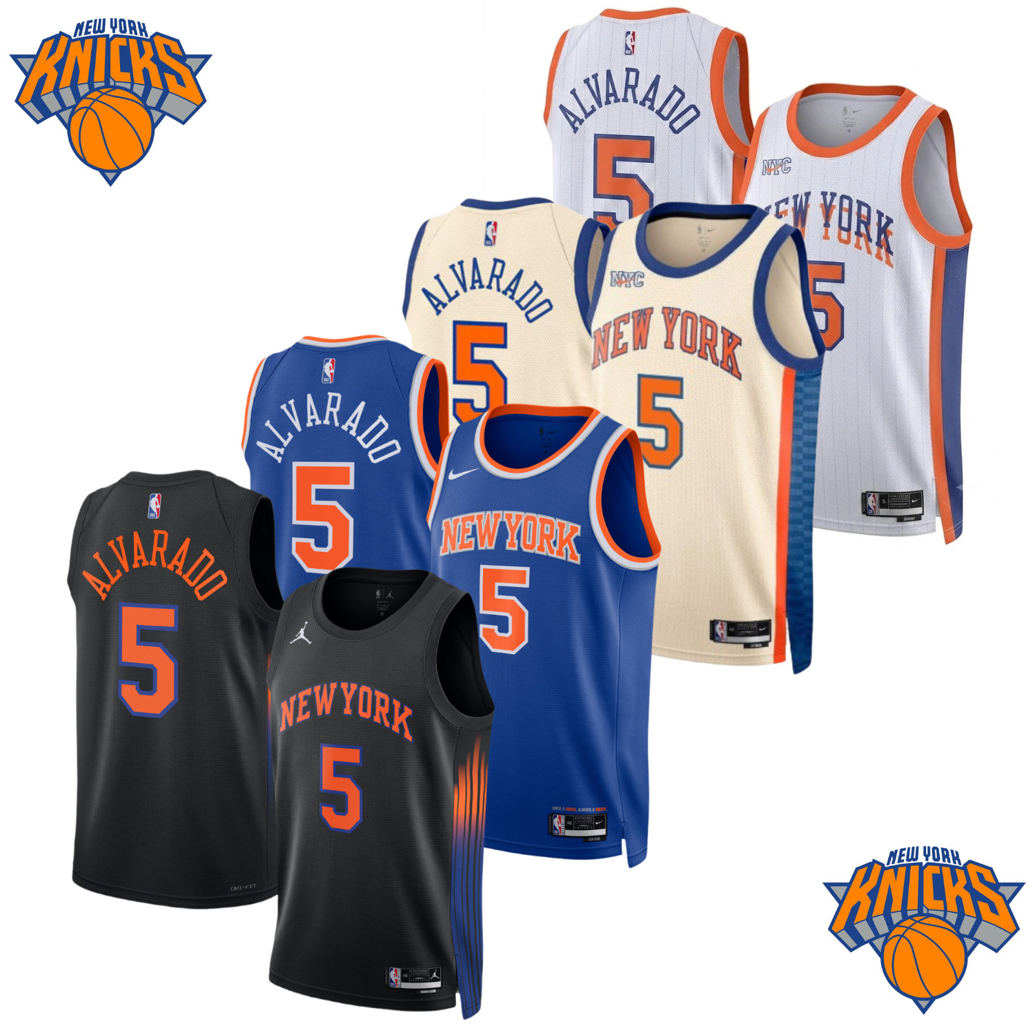 NWT Jose #5 Alvarado Knick All Colors Stitched Jersey Men (S-5XL)