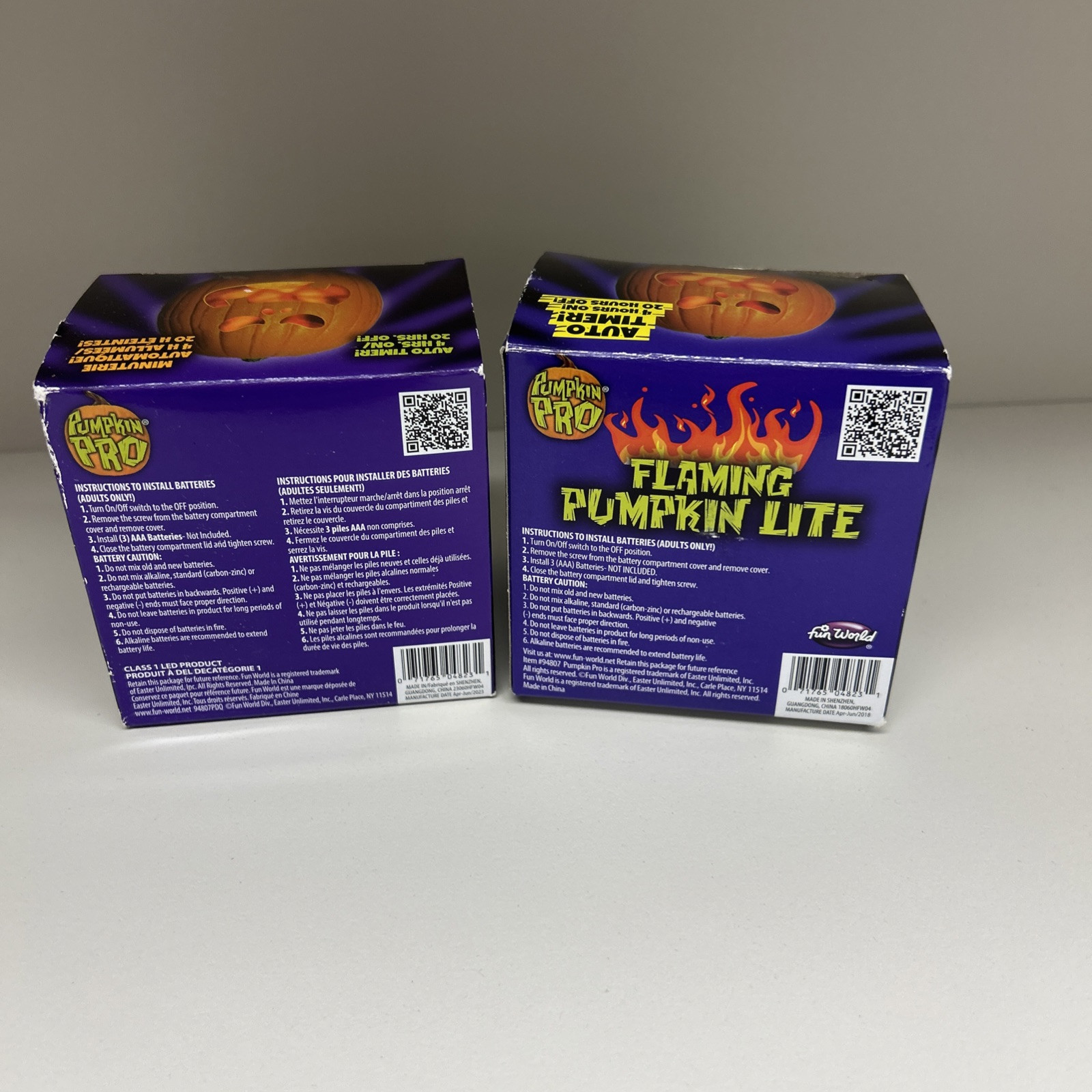 Lot Of 2 Pumpkin Pro Halloween Flaming Pumpkin Light Timers