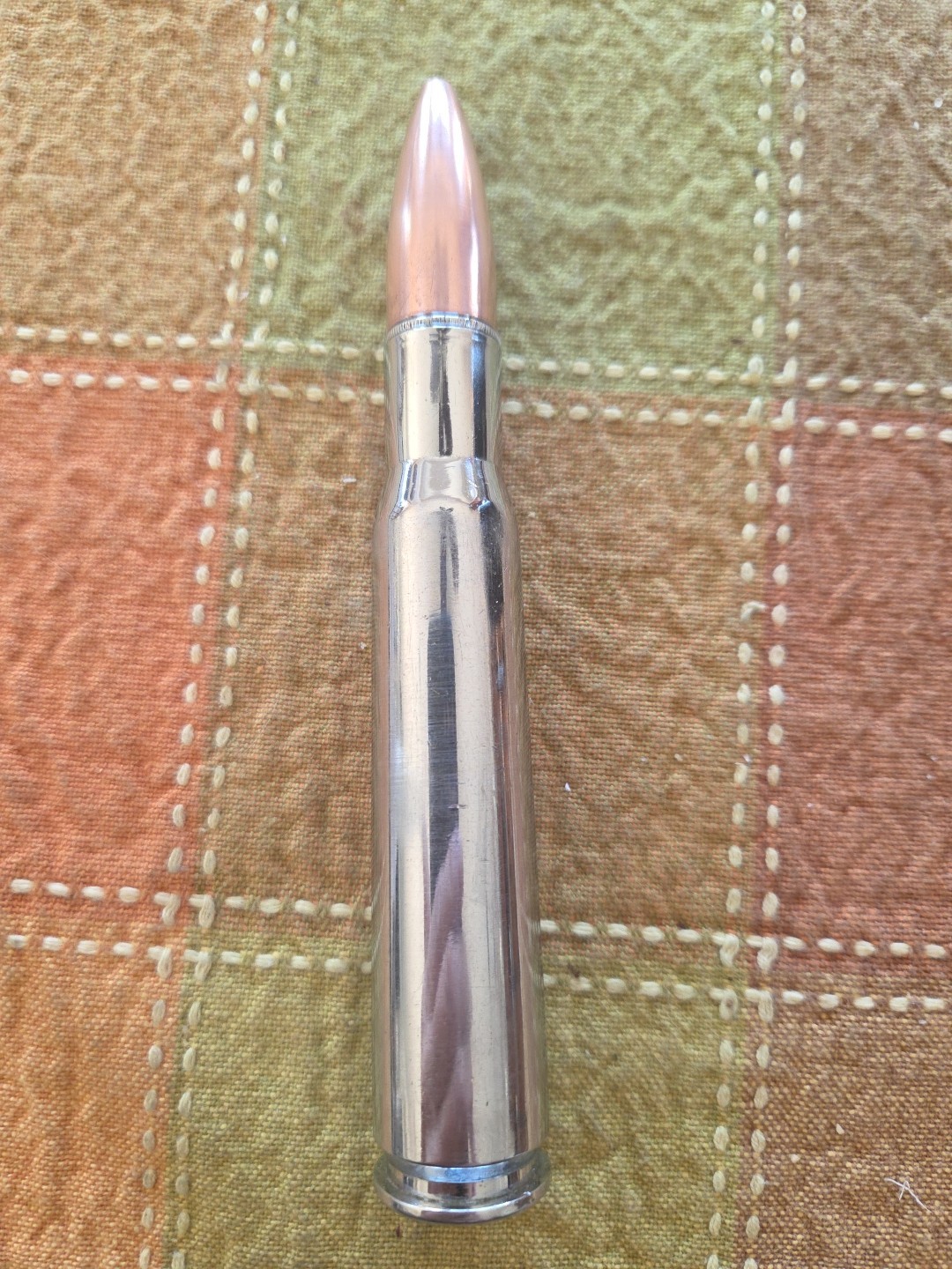 WW2  Stamped DM 4 - 50 Caliber Bullet Trench Art Cigarette Lighter Vintage