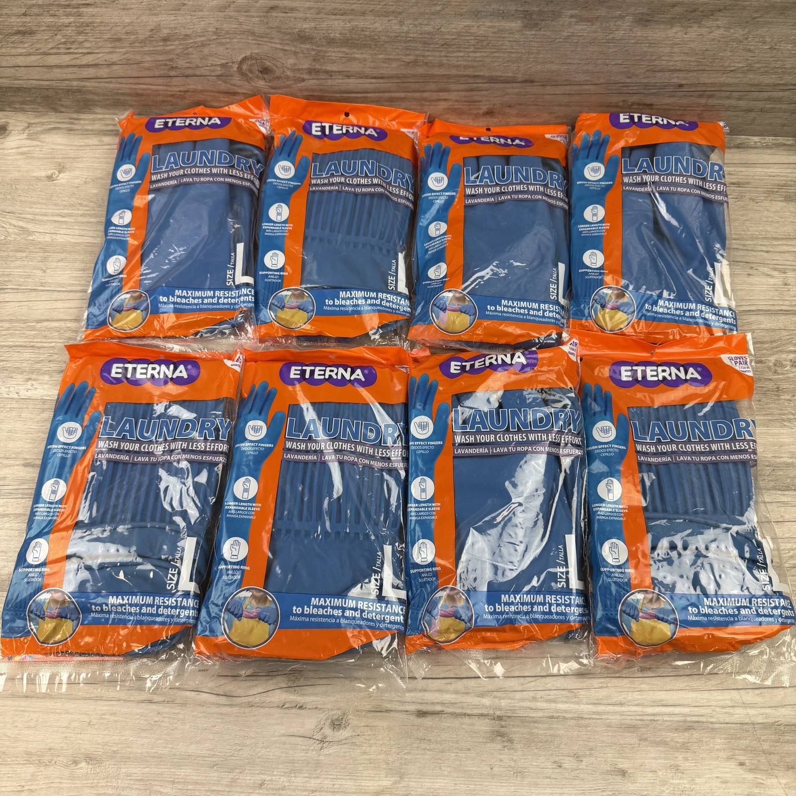 8 ETERNA Multi-Purpose Hand Protection Glove for Kitchen Laundry Size L Large