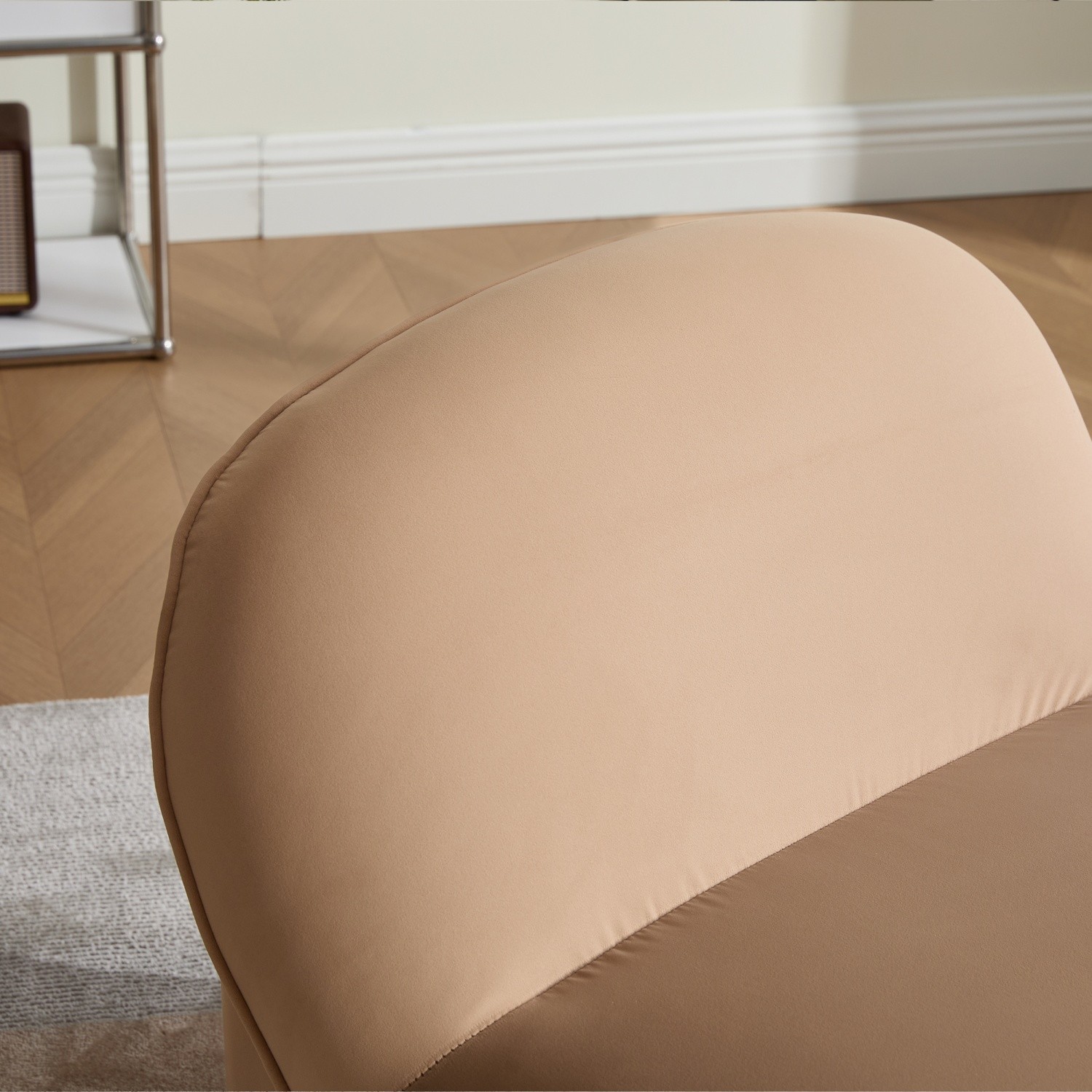 Velvet 360° Swivel Accent Chair Modern Armless Lounge Chair for Living Room