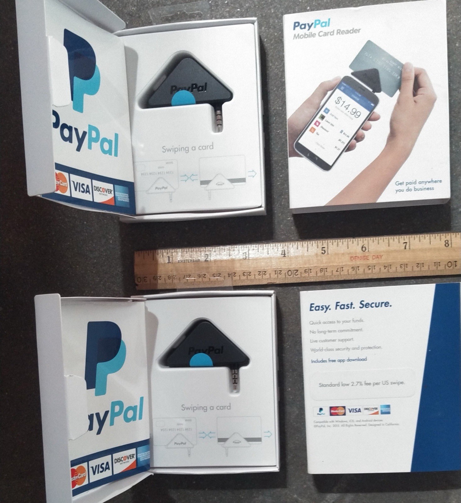 Paypal Mobile Card Reader for iPhone Android Lot of 2 NIB