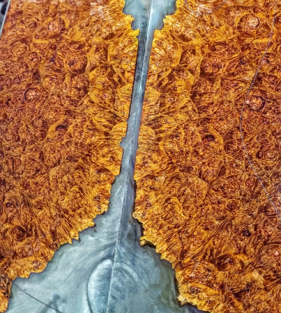 Maple Orange hybrid top guitar top wood bass figured wood luthier supply