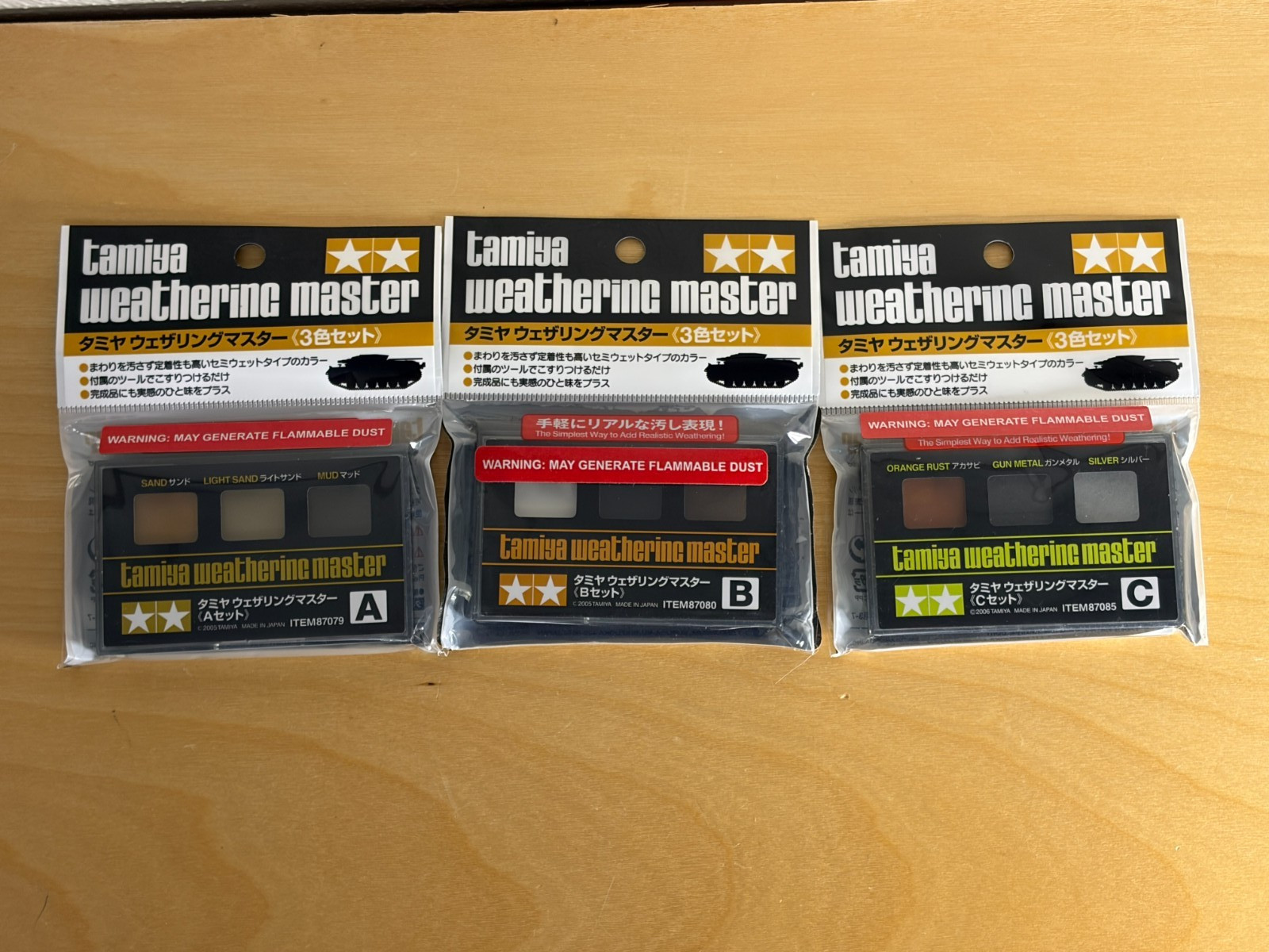 Tamiya Weathering Master Sets A B C Lot  Model Paint Pigments