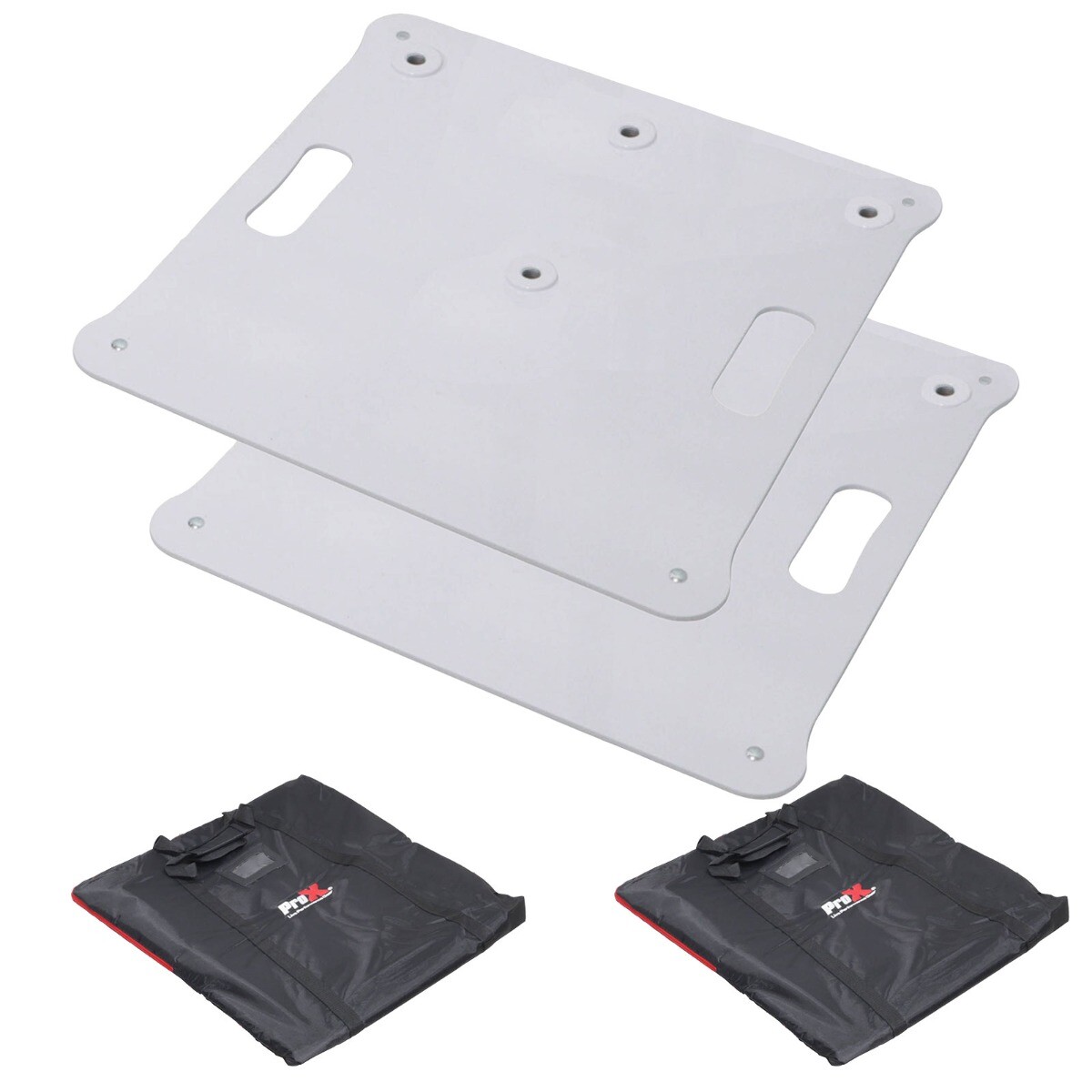 ProX X-POLARISWHX2PLATES Pair of Polaris Pole Base Plates in White idjnow