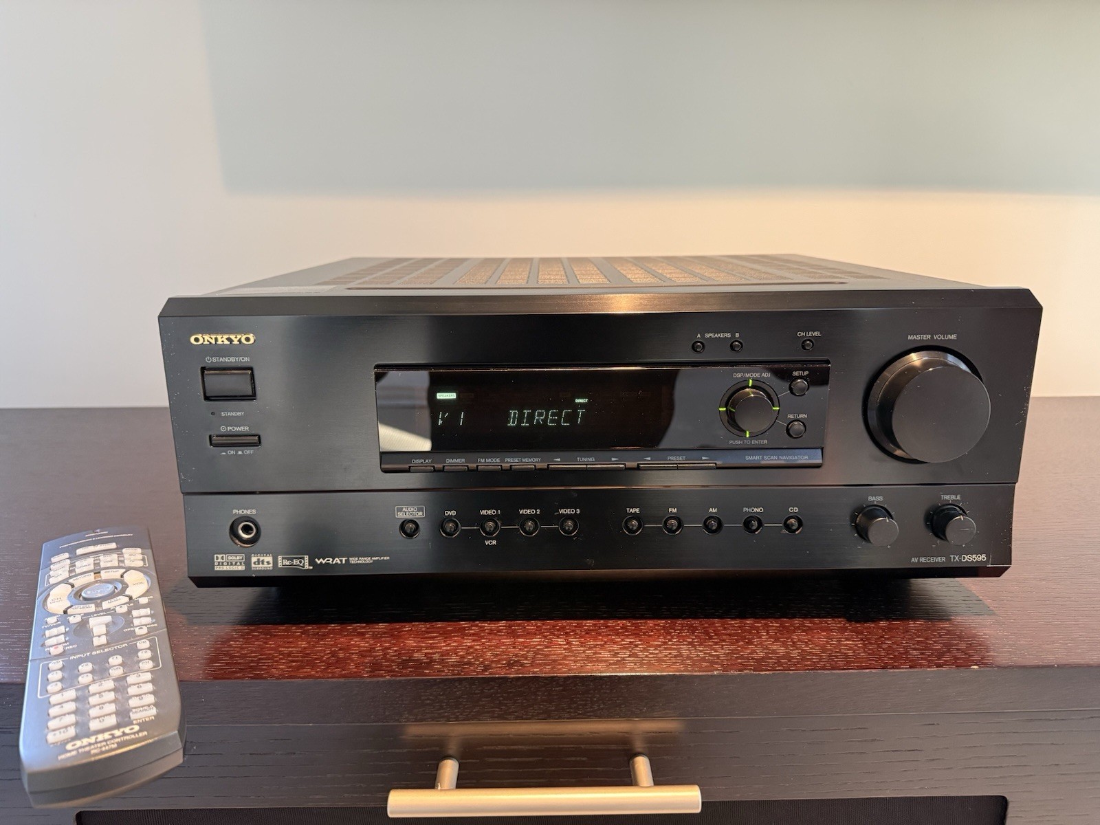 Onkyo TX-DS595 5.1 AV Receiver Dolby Digital DTS Phono Tested