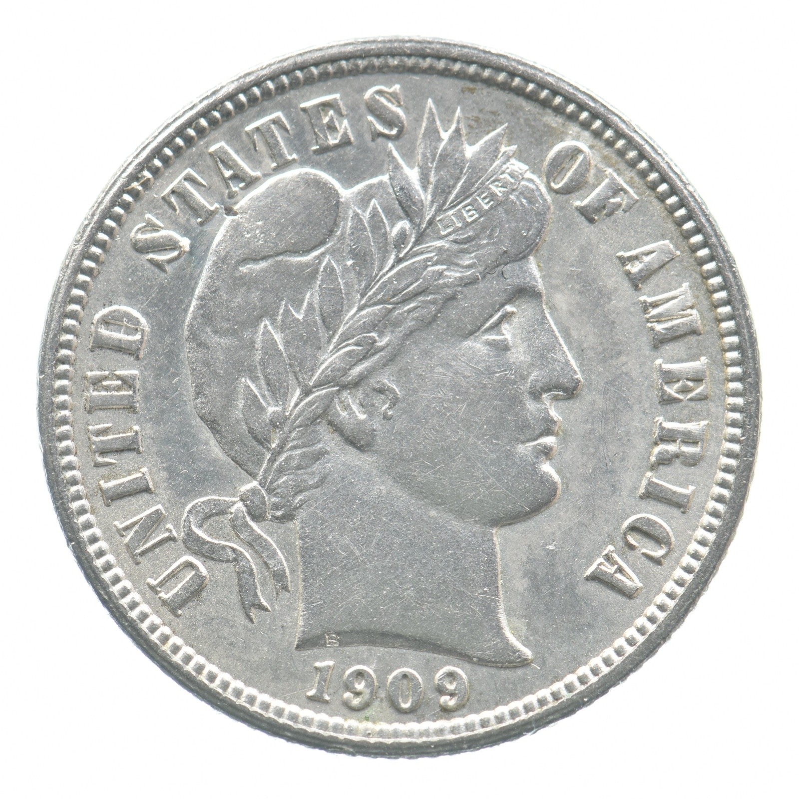 1909 Barber Dime *6844