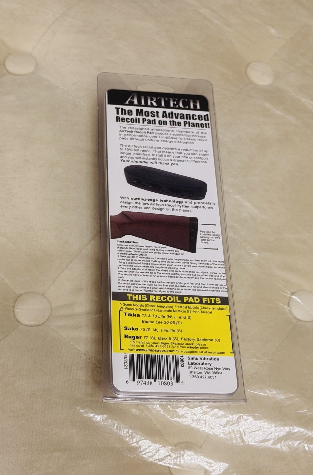 LimbSaver 10011/10803 AirTech Precision-Fit Recoil Pad