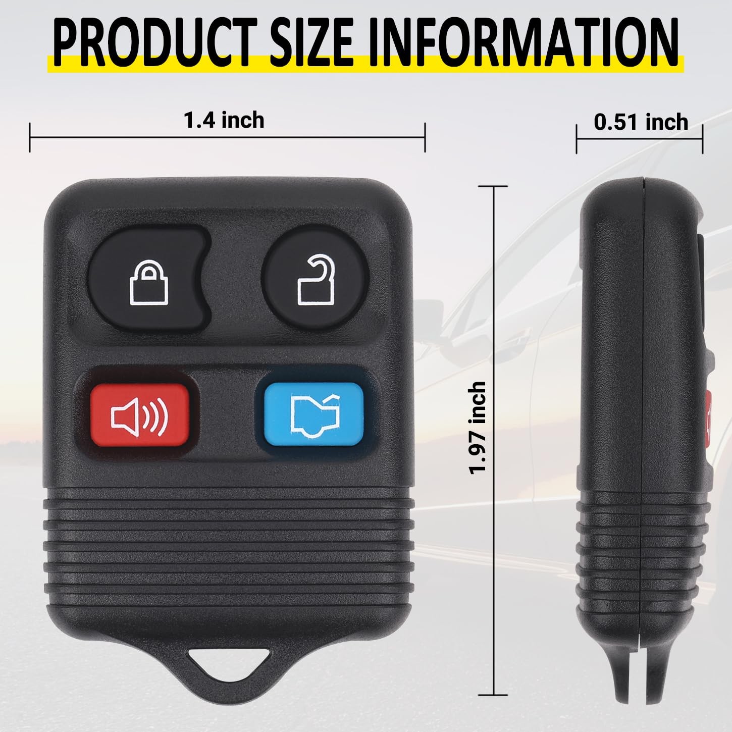 Keyless Entry Remote Key Fob Compatible with Ford Escape Explorer Expedition ...