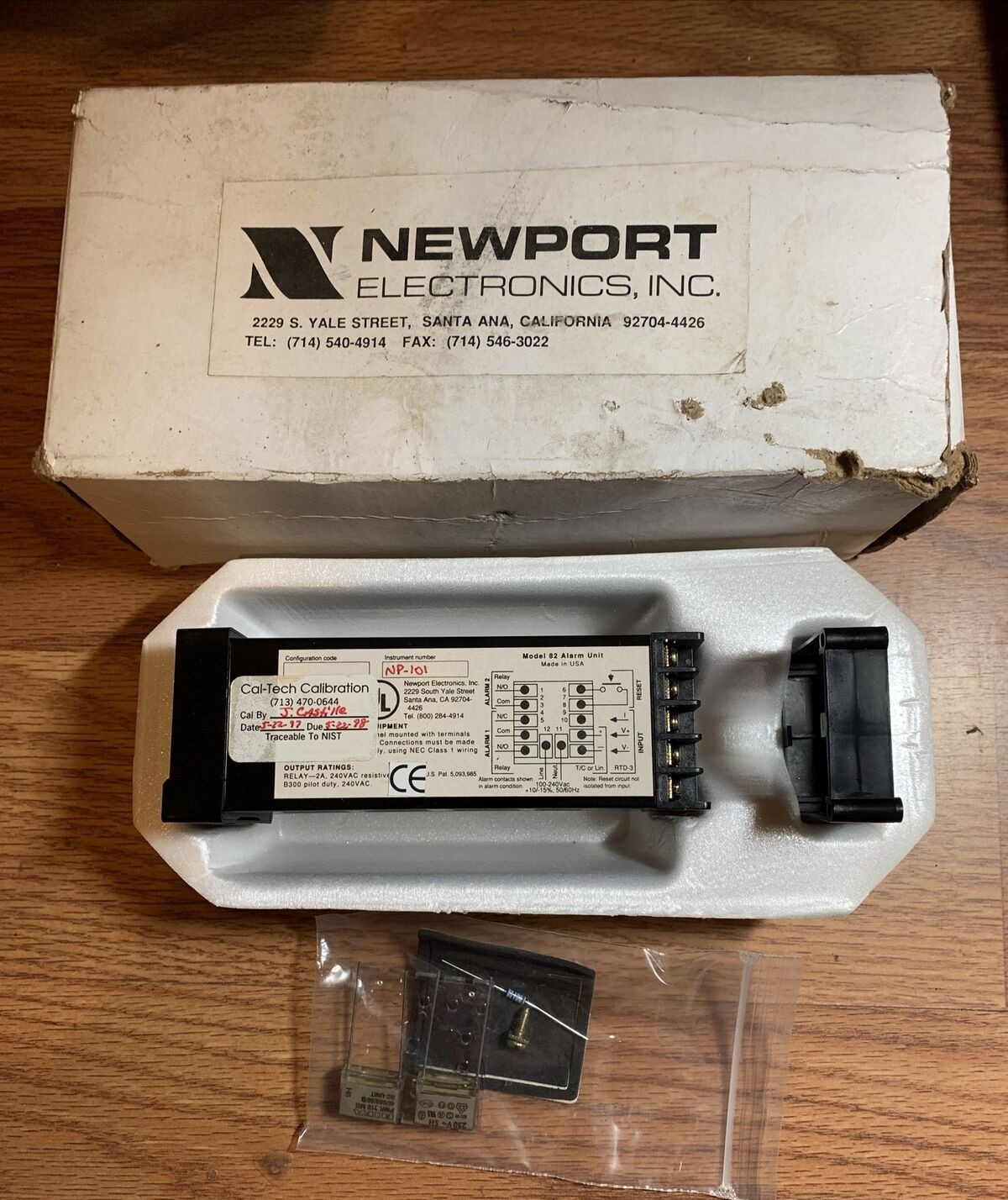 Newport Security System Relay For Model #82 parts and restoration untested