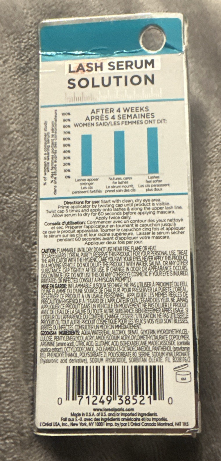 L'oreal Lash Serum Solutions Lash Caring Complex Thicker Lashes 0.05oz Each