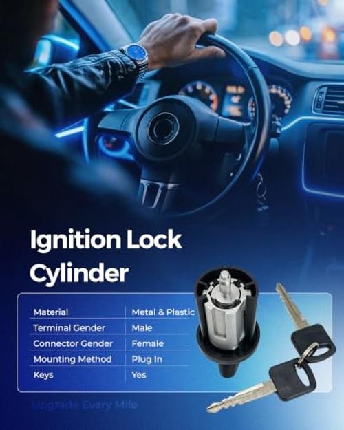 Ignition Switch with Key, Ignition Lock Cylinder Compatible with Ford Ranger
