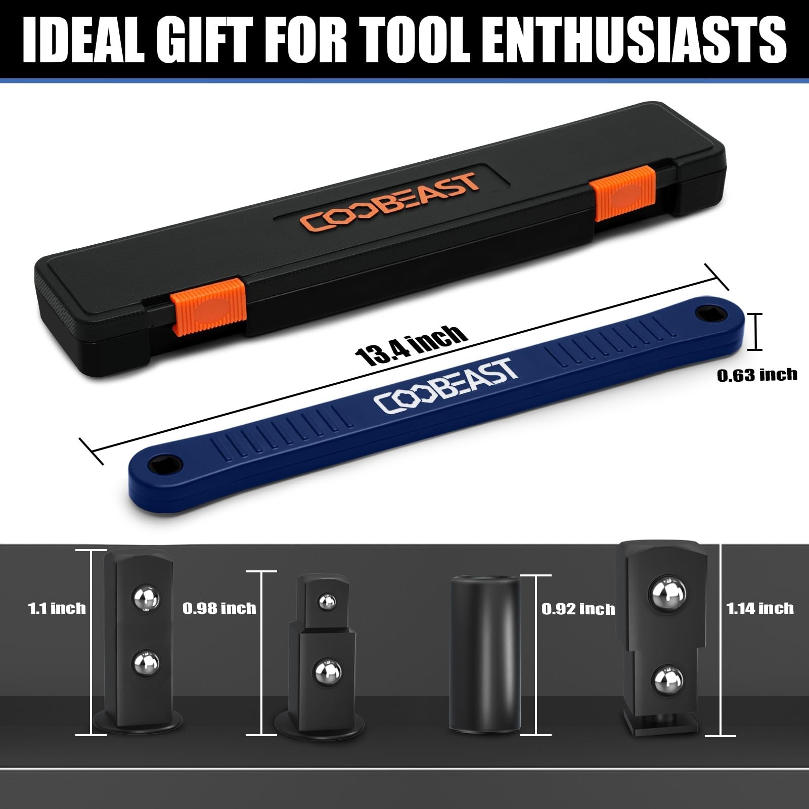 coobeast Offset Extension Wrench Impact Ready Socket Wrench Extender Tool wit...