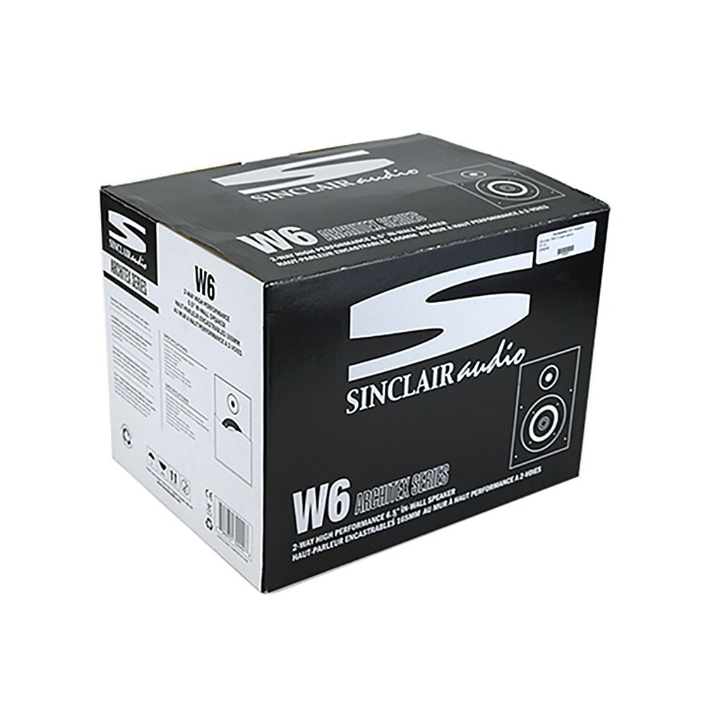 Sinclair Audio W6 2-Way 6.5in High Performance In-Wall Speakers (Pair)