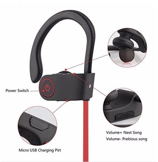 Waterproof Bluetooth 5.0 Stereo Sport Wireless Headphones in Ear Headset lot USA