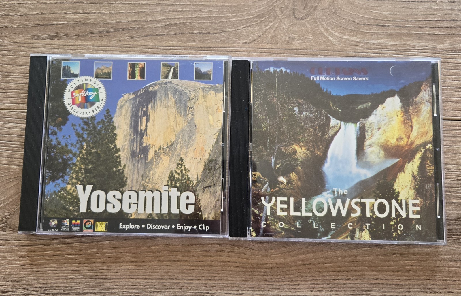 Curtains Yellowstone + Yosemite CD-ROM Lot (CD DigiScapes + SoftKey) MULTIMEDIA