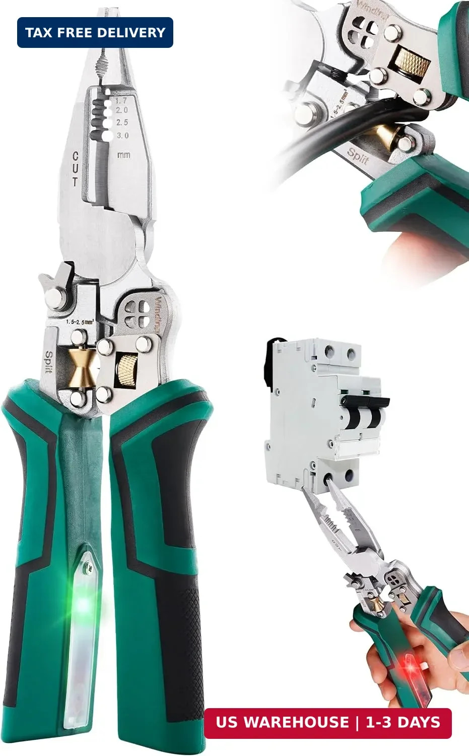 upgraded 8 in 1 Wire Strippers with Voltage Tester, Wire Stripping Tool, Cable C