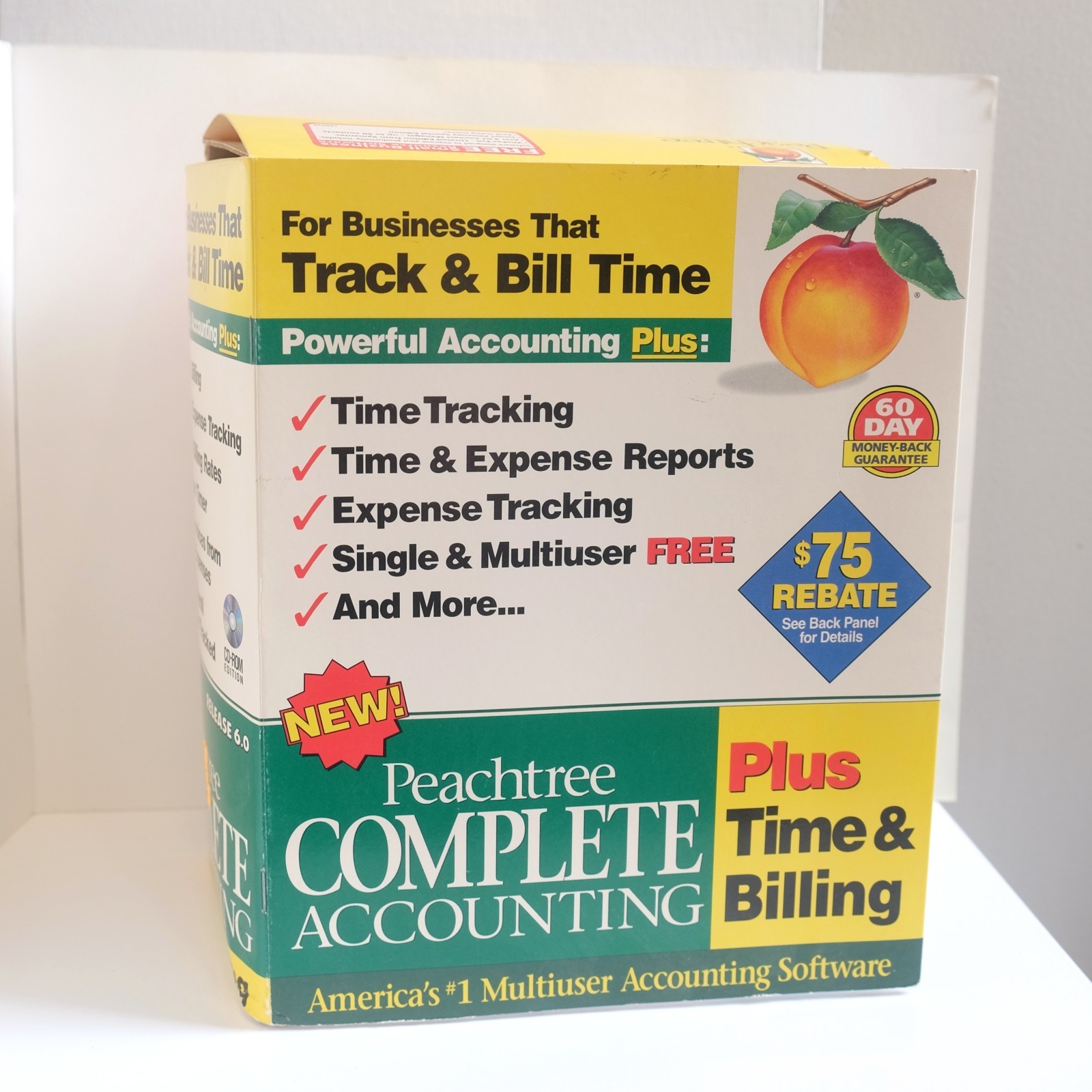 Peachtree Solutions Complete Accounting Time Billing CD-ROM 1998 VHS Mint Disc!