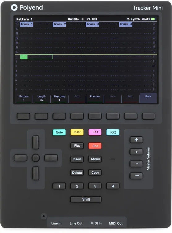 Polyend Tracker Mini Portable Standalone Audio Workstation