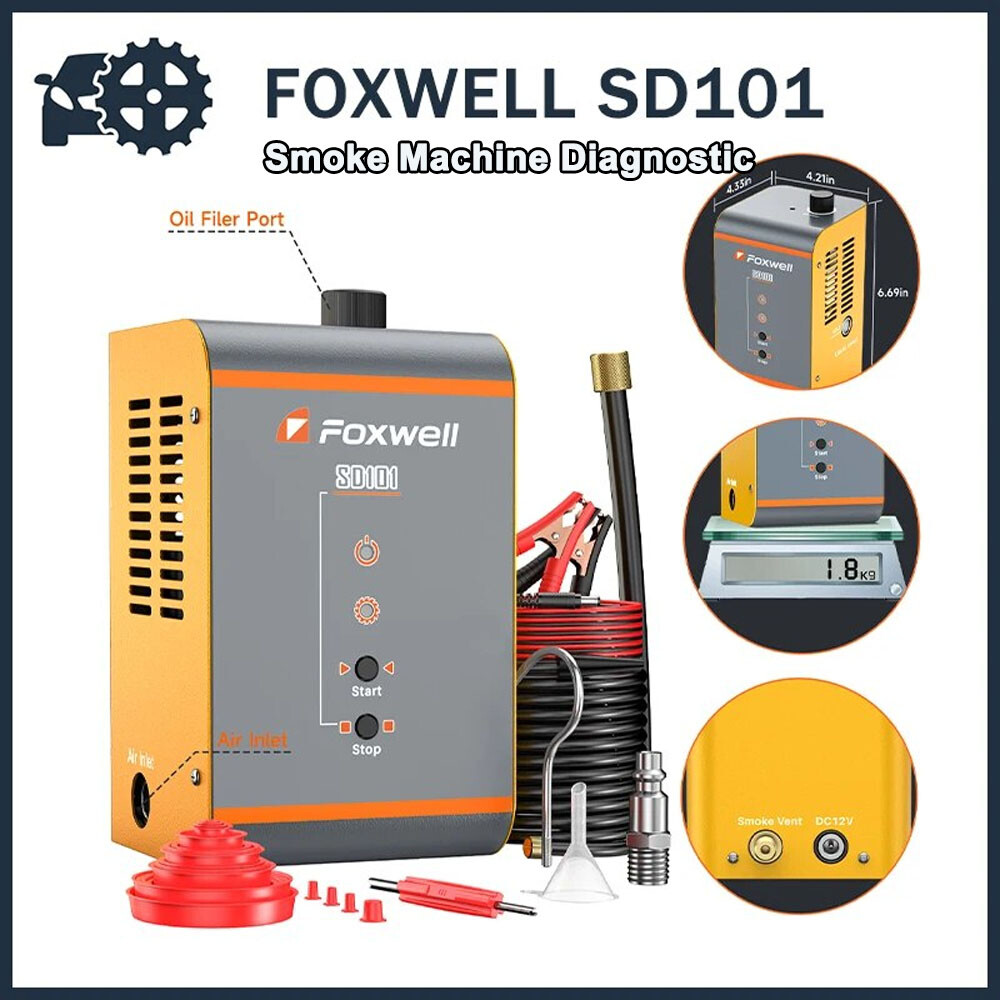 FOXWELL SD101 EVAP Smoke Machine Leak Detector Crankcase System Test Tester US