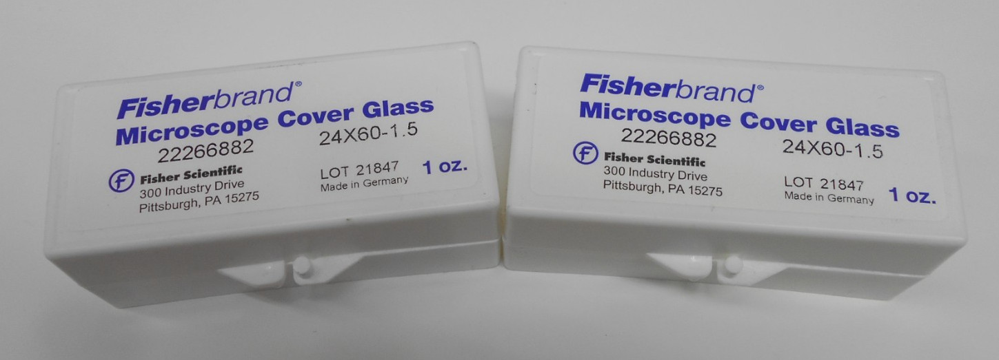 Fisherbrand 22266882 Microscope Cover Glass 24x60-1.5, Qty: 2