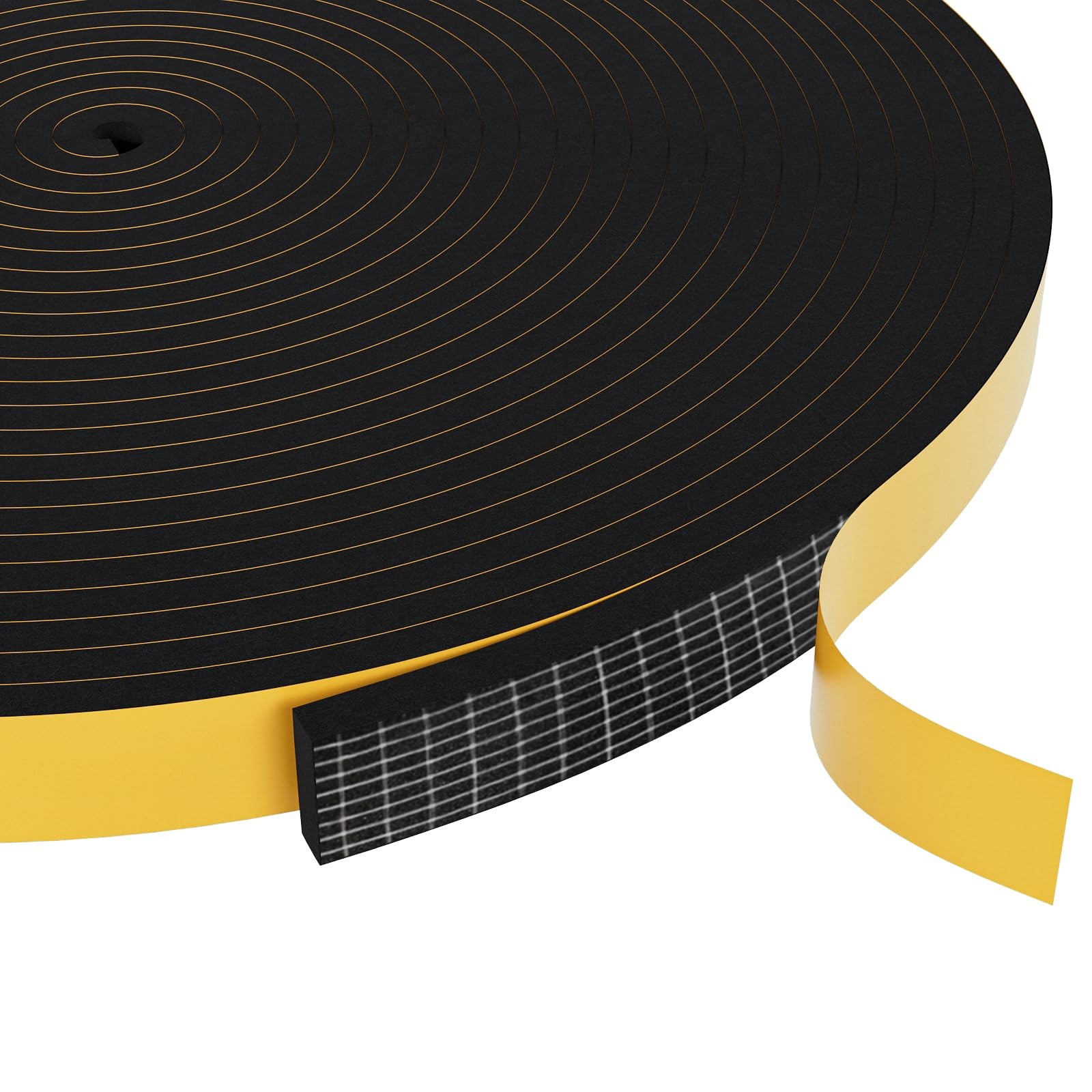 Egofix Weather Stripping Door Seal Strip,Black Weatherproof Foam Tape Insulat...