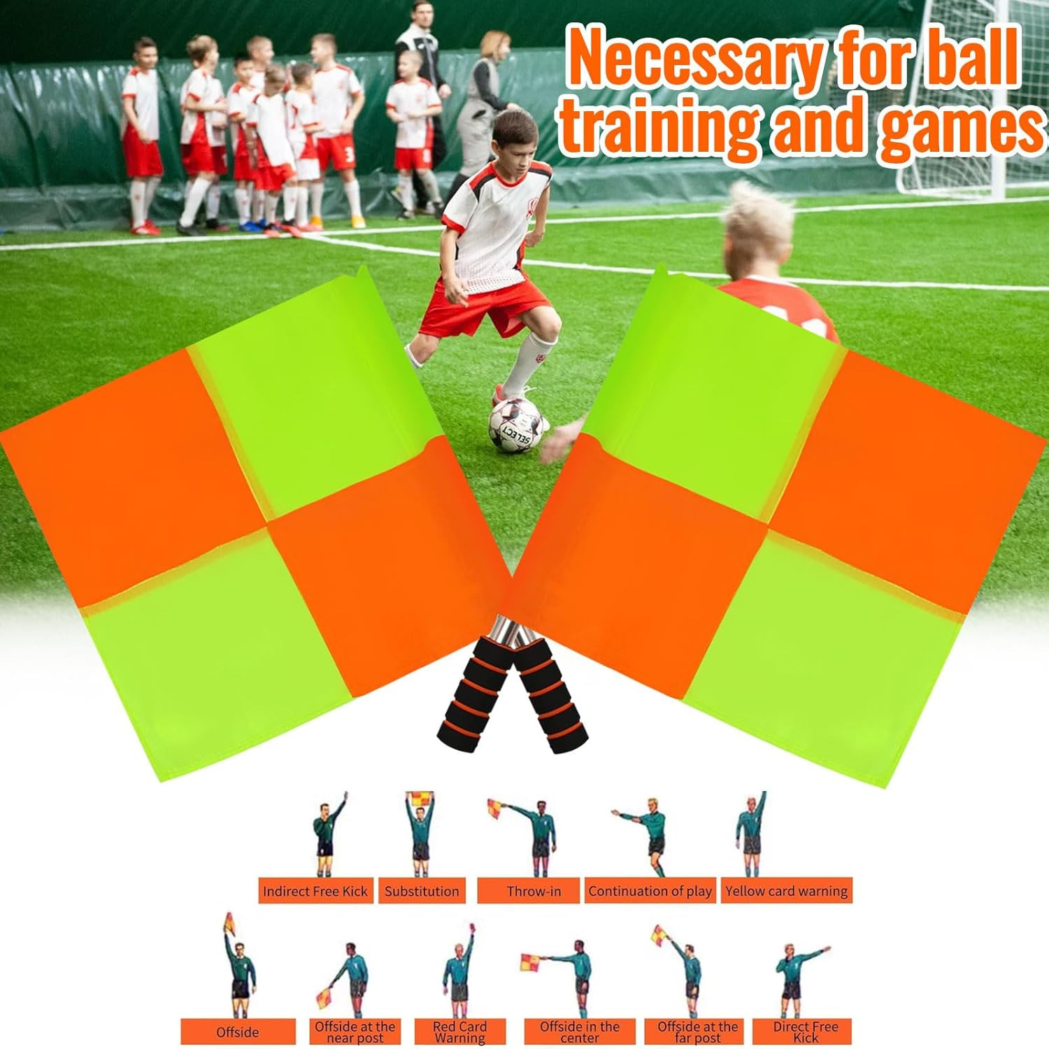 Soccer Referee Flags soccer referee kit, soccer referee cards,referee flags, Whi