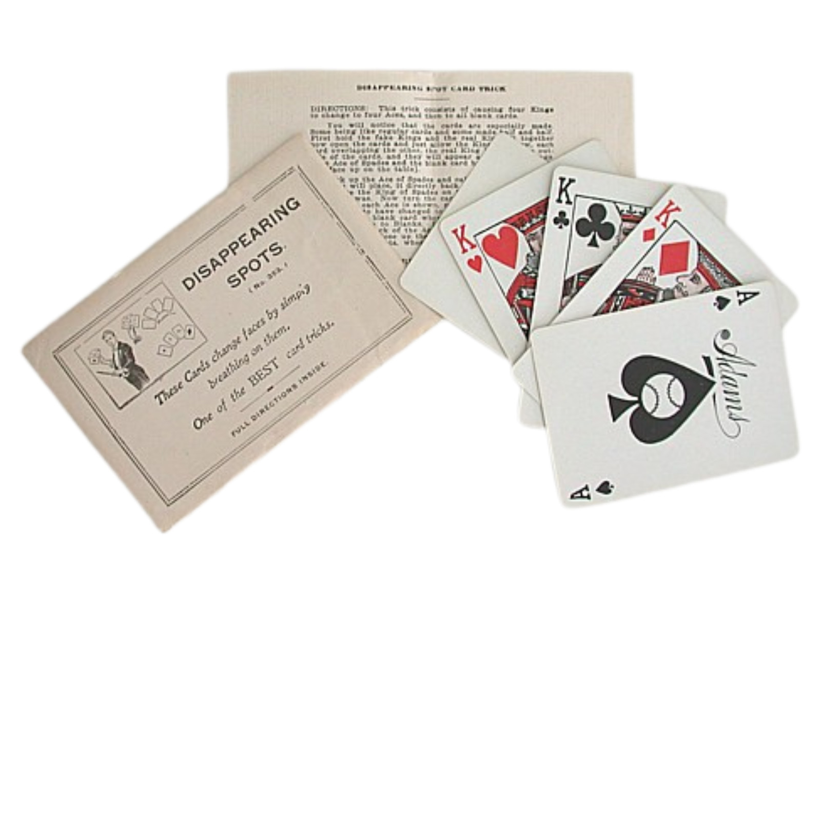 Vintage 1930s Adams Magic Trick Disappearing Spots Gimmick Illusion Envelope NOS