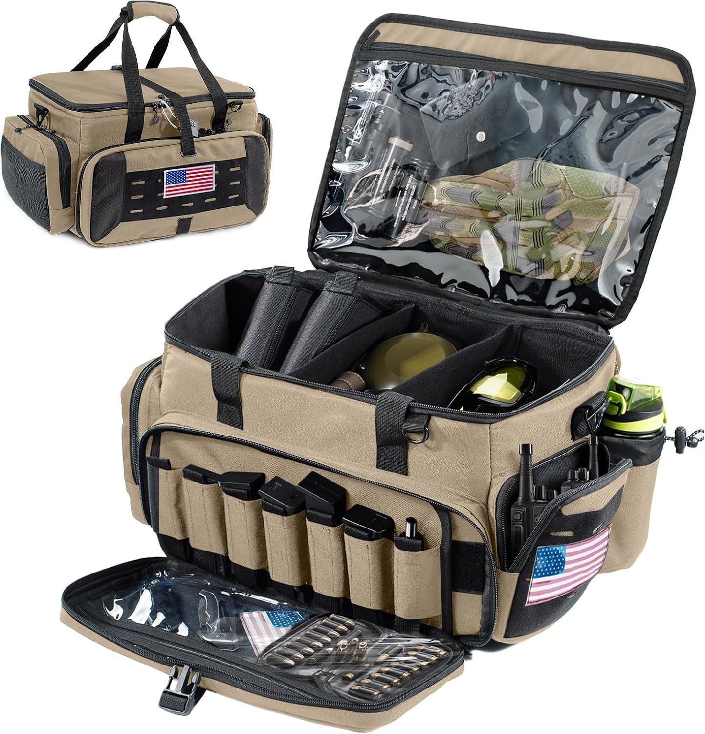 Large Pistol Range Bag Shooting - Tactical Gun Range Bag Pistol Cases, Gun Bags