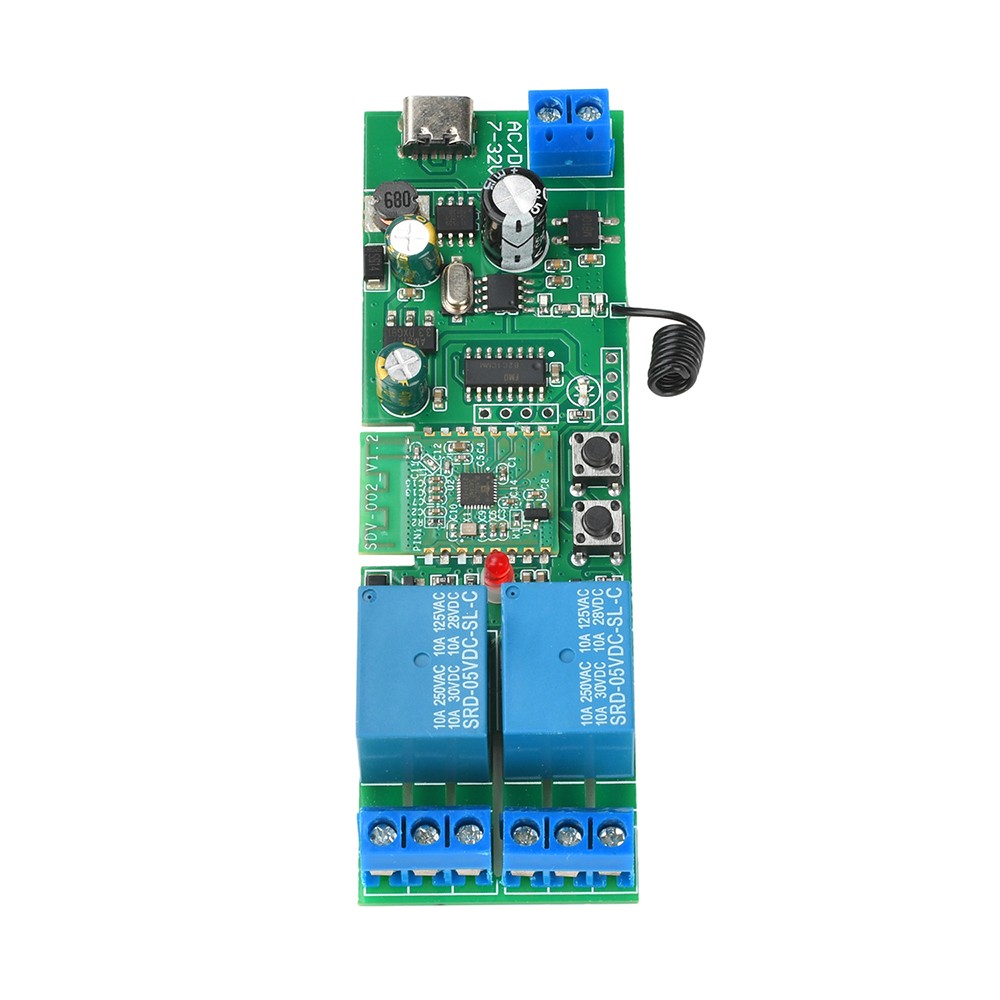 AC/DC 7-32V 2-Channel Bluetooth WIFI Relay Switch Module Self-locking 433MHz