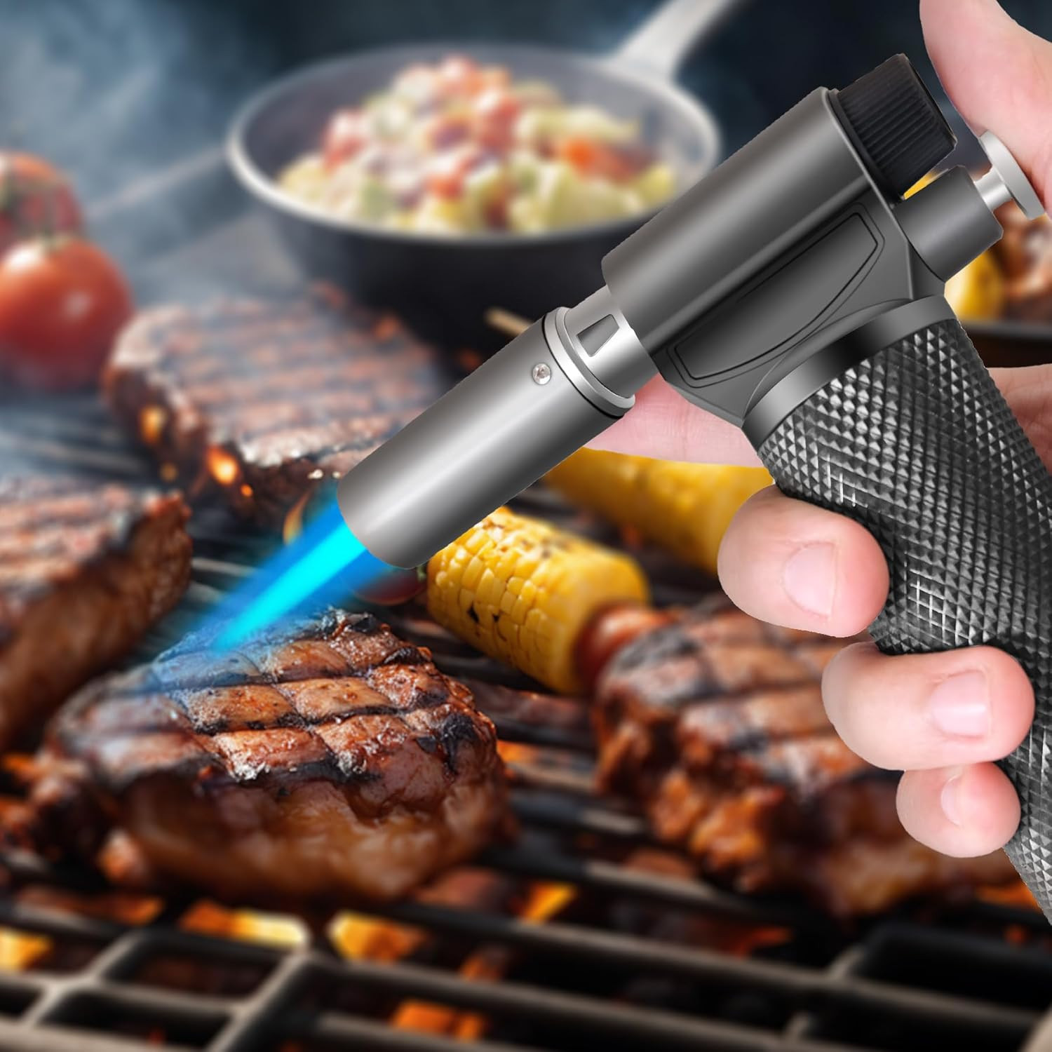 Butane Torch Refillable Kitchen Torch Lighter Jet Flame Cooking Torch Creme Brul