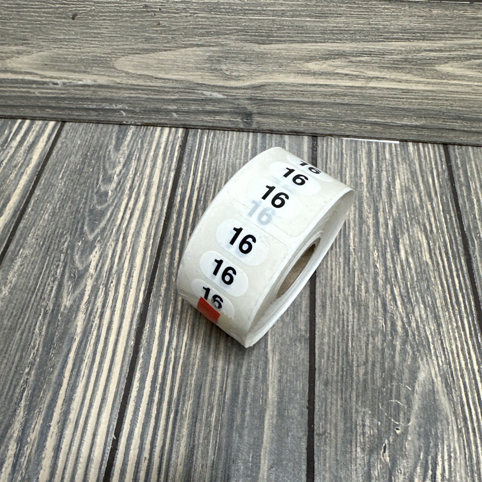 Size 16 Retail Size Stickers for Store Boutique Clothing Label Apparel Roll