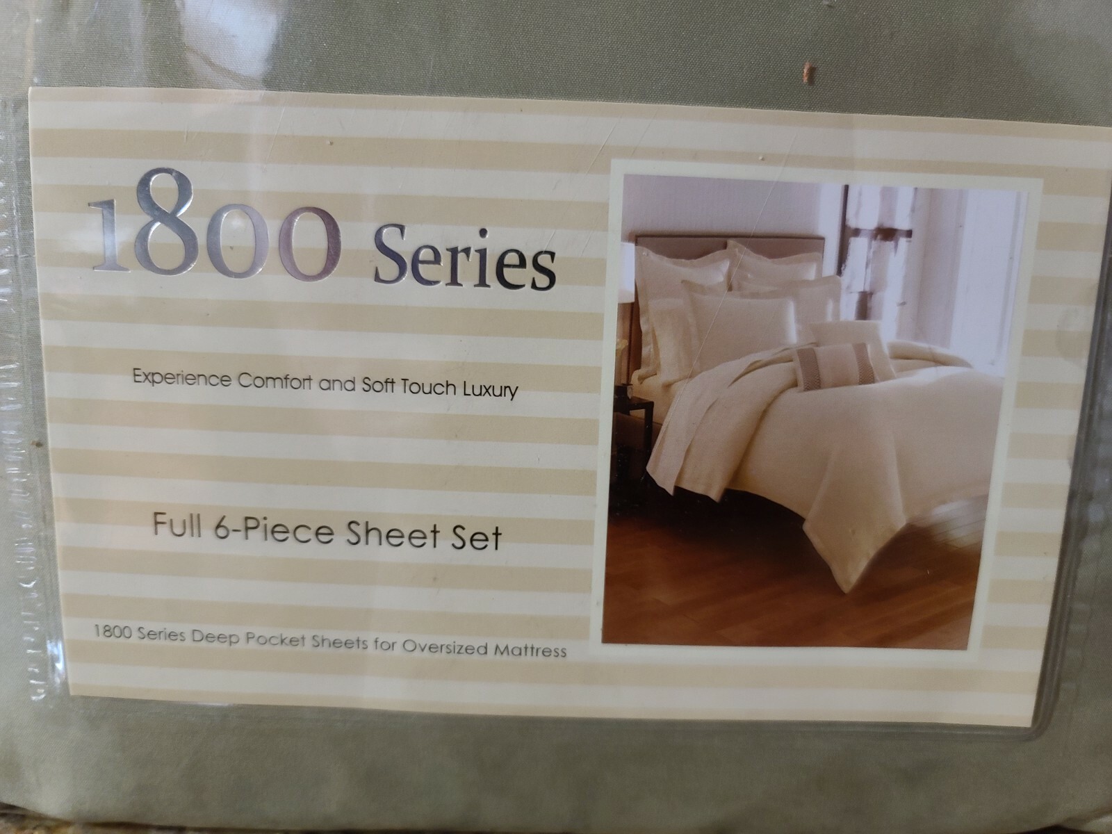 1800 Series Full 6 Piece Sheet Set,  Sage