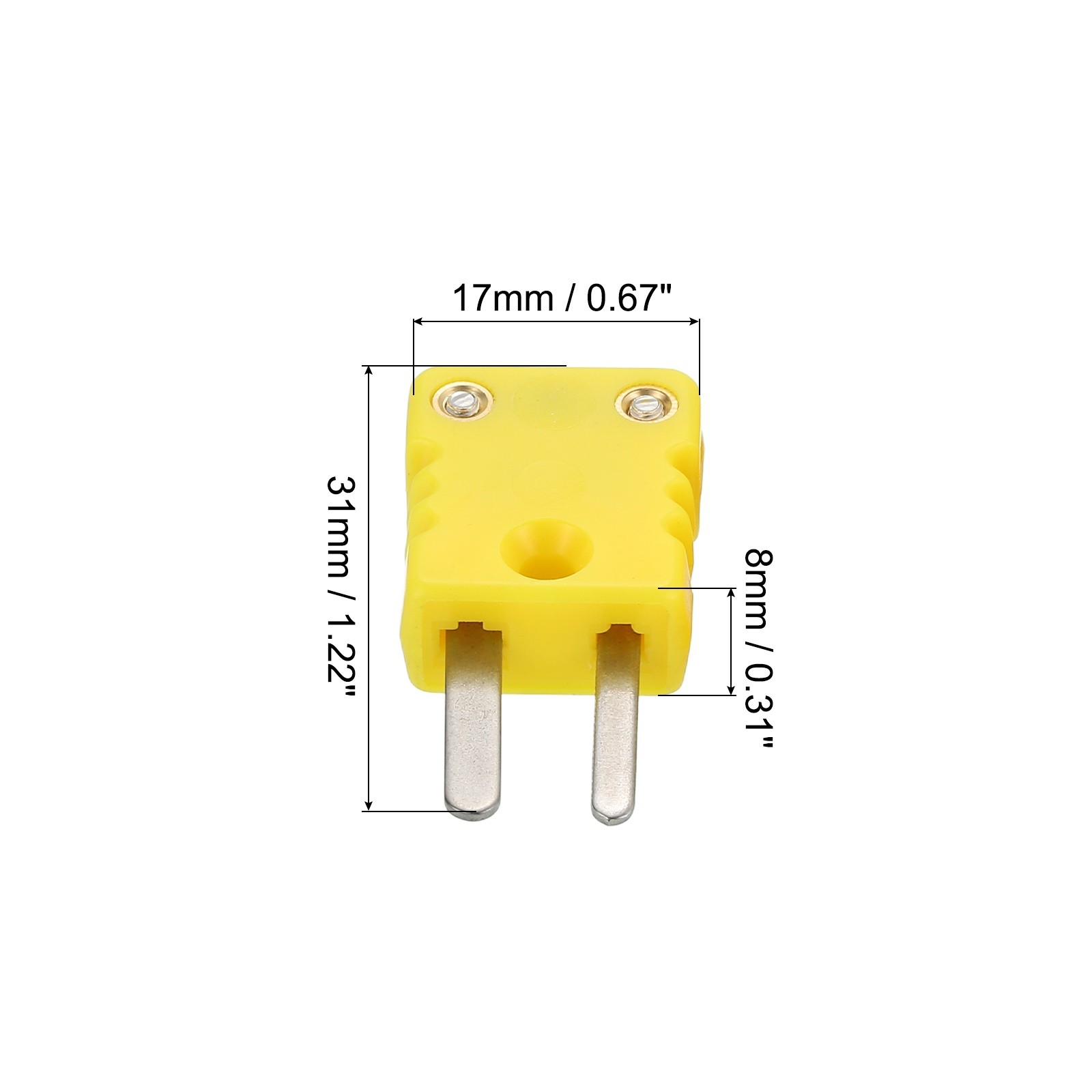 14pcs Mini K Type Thermocouple Wire Connectors Male Plug Adapter