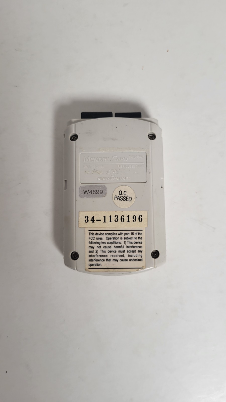 Performance Memory Card White for Sega Dreamcast