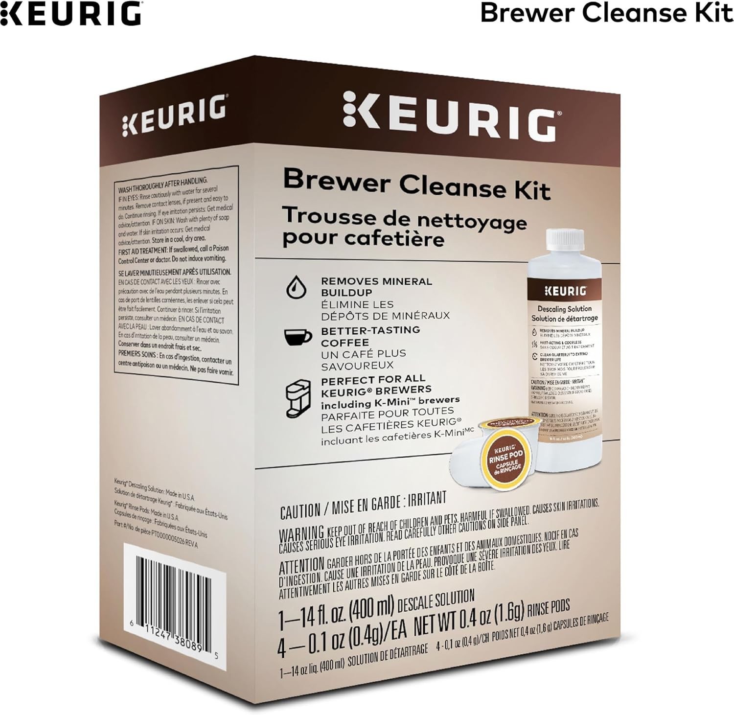 Coffee Maker Descaling Solution Unscented Deep Cleaning Kit Compatible